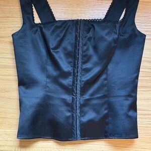 Reformation Tagliatelle Satin Corset Top